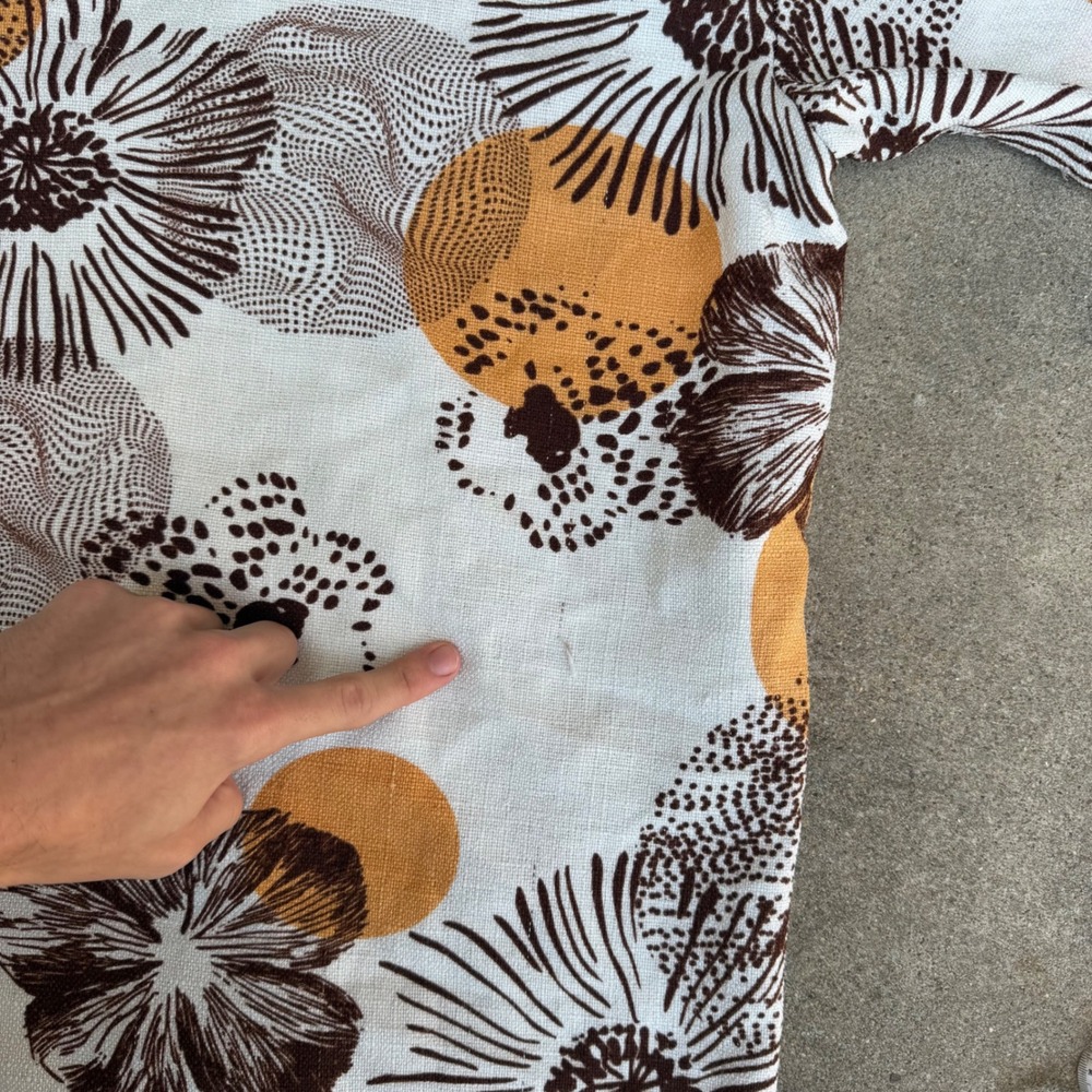 Malibu by Drill Clothing Co Mens 4X Abstract Floral Button Up Shirt Brown Ochre - Picture 8 of 8